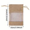 WTEMPO Clear Window Gift Bags Pearls Beads Jewelry Small Presents Packaging Drawstring Bags Perfect for Wedding Birthday Party Favors