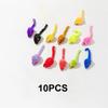 10/20PCS Rabbit Cat Toys Rainbow Feathered Mouse Fun Interactive Play For Kittens And Adult Cats