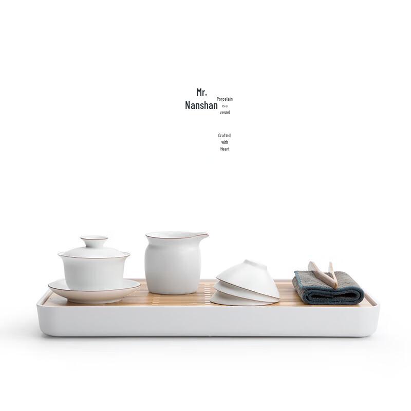 

Nanshan Matte White Kung Fu Tea Set