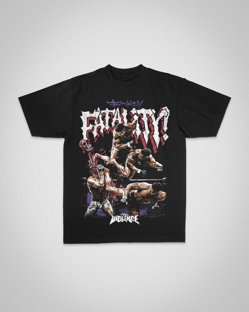 

Fatality MMA Knockout Vintage Graphic Oversized Fight Game Streetwear Unisex T-Shirt L