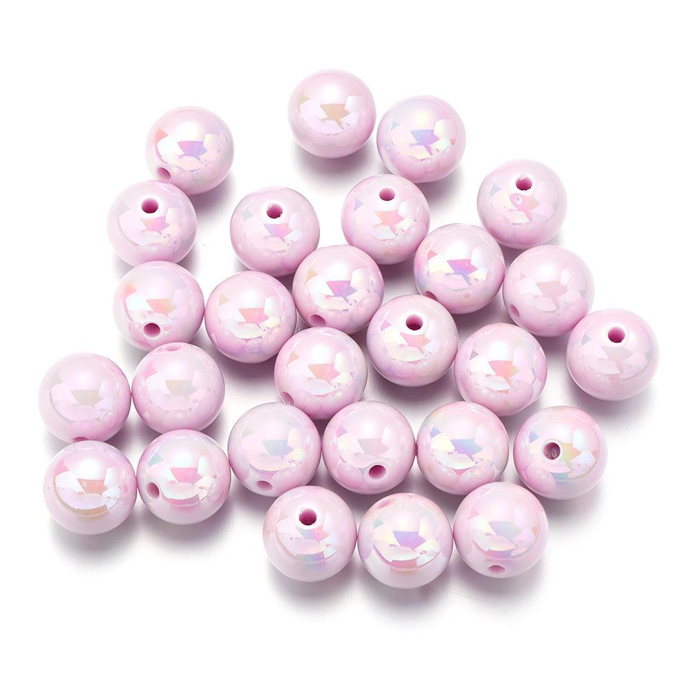 

Acrylic UV-Plated Colorful 16mm Round Beads (10 pcs) for DIY Phone Chain and Jewelry Accessories Diameter 16mm, Hole 2.5mm