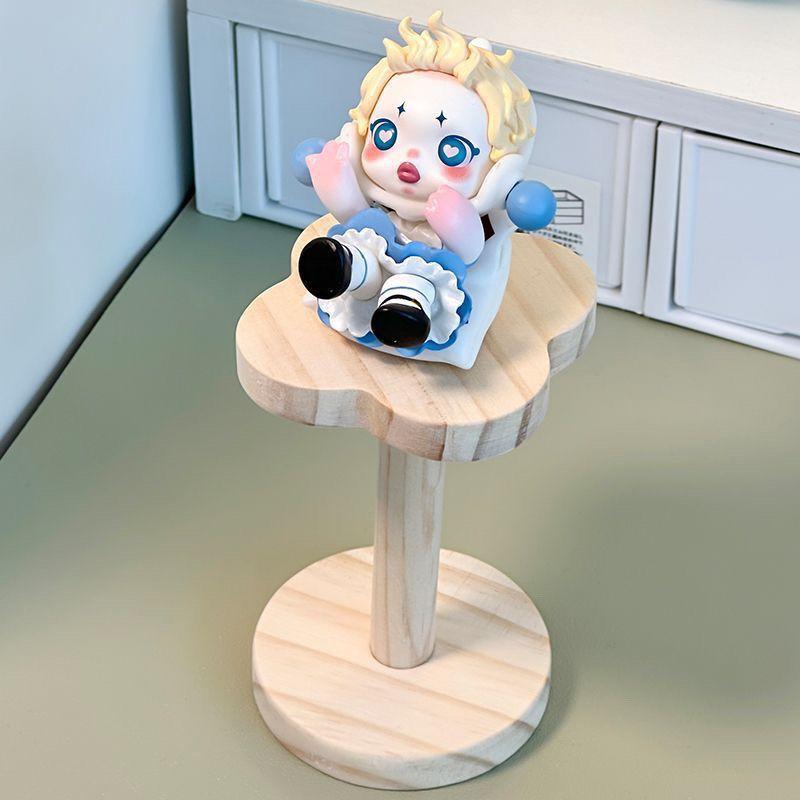 

Деревянная подставка-органайзер полка для фигурок, игрушек из blind box, витрина для фигурок, стеллаж для хранения кукол, декорация S