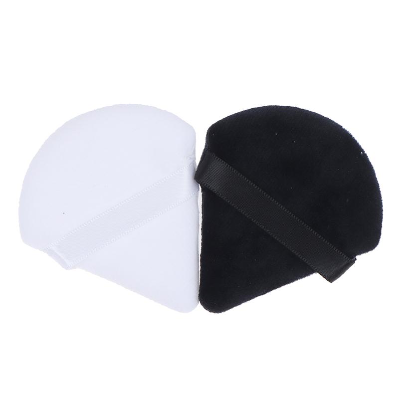 2Pcs Cosmetic Puff Triangle Velvet Mini Makeup Sponge Puffs Make Up Tools