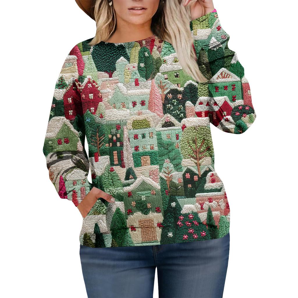 Christmas Sweatshirts For Women Sweater Cute Shirt Fall Pullover Top