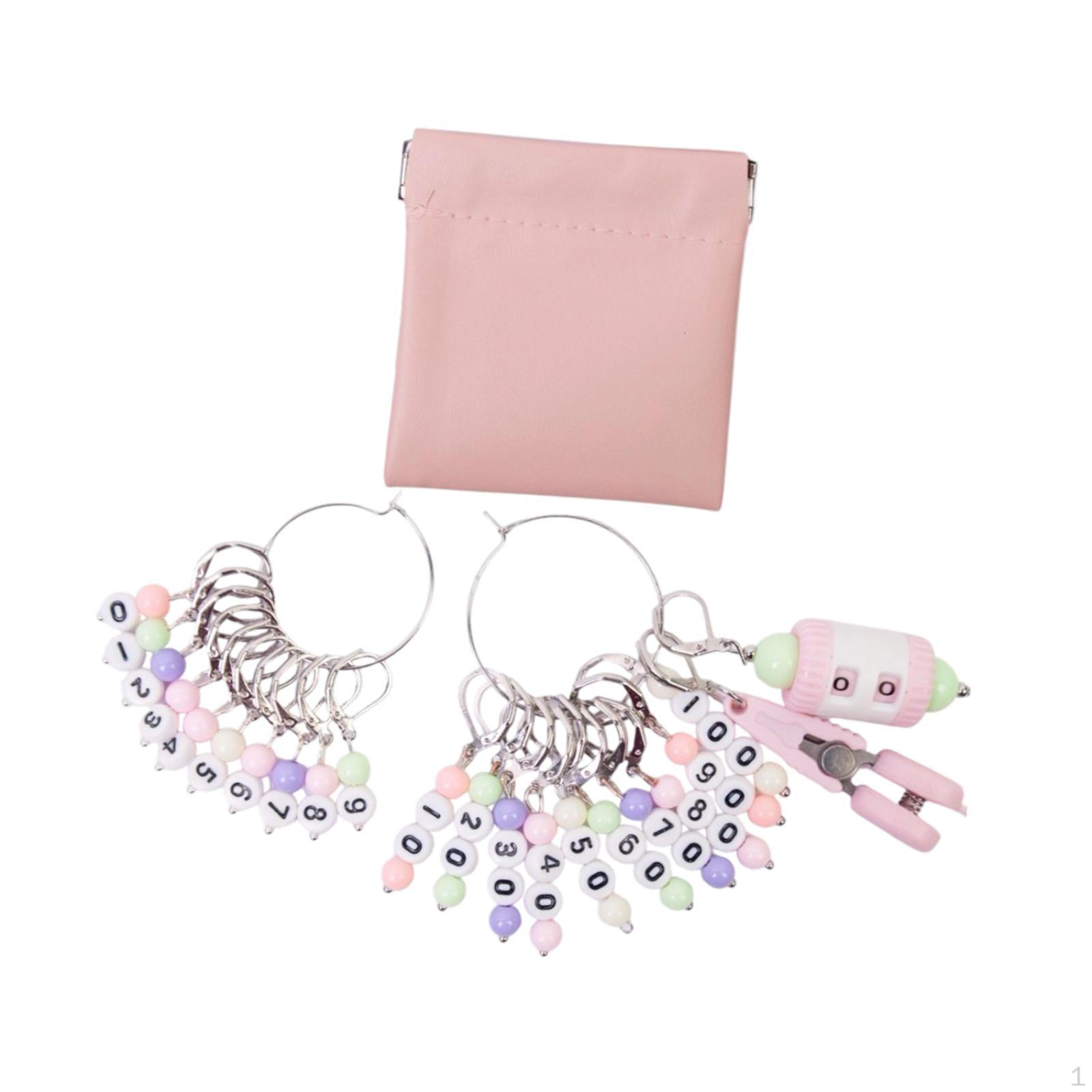 

Маркер для вязания крючком со счетчиком для проектов ручной работы и принадлежностей серебряный