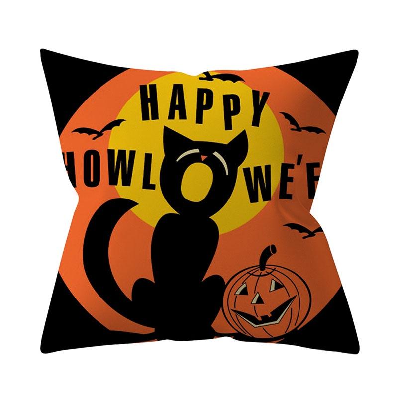 Super Soft Halloween Pumpkin Throw Pillow Case For Cozy Sofa And Festive Home Decor