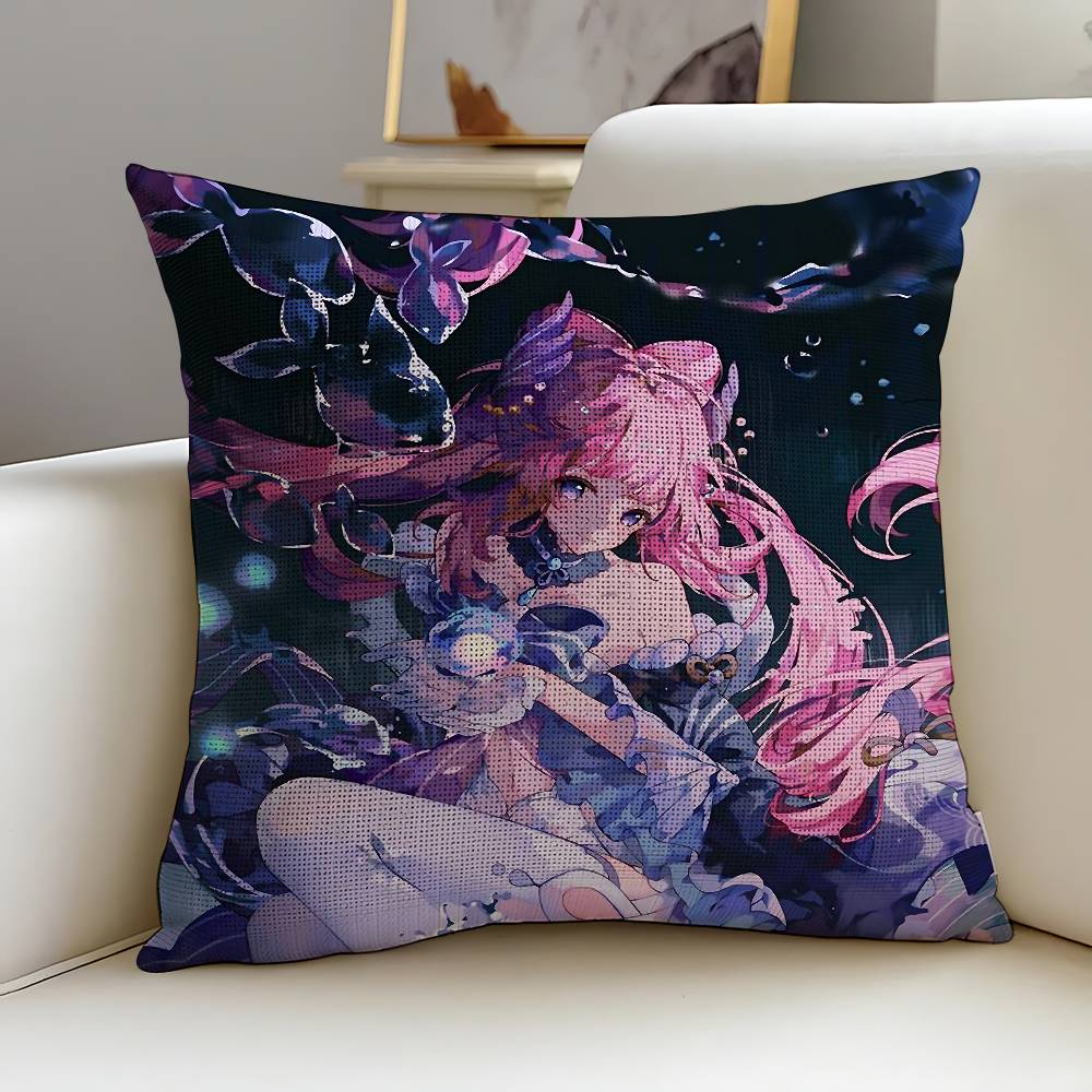Game Peripheral G-Genshin Pillow Case Pillows For Cover Home Decor Items Living Room Decoration Cushion Covers
