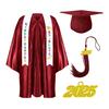 Kindergarten Graduation Cap With Tassel & Printed Gown. Perfect For Memorable Pos And Ceremonies