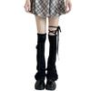 Y2k Women Leg Warmer Soft Solid Color Over The Knee Tie-up Thigh-high Leg Warmers Socks for Party Street