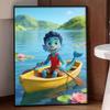 Disney DIY diamond painting 5d full diamond cross stitch Luca boat lake scenic beauty decorative painting