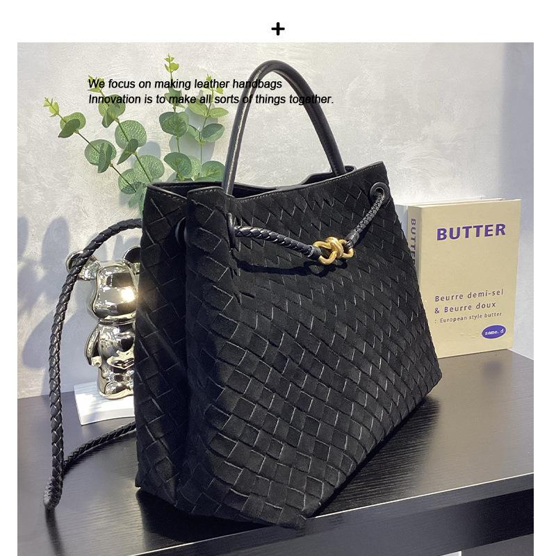 2025 New Style Genuine Leather Womens Handbag Retro Stitched Leather Handmade Tote Single Shoulder Bag Cross-Border Bulk