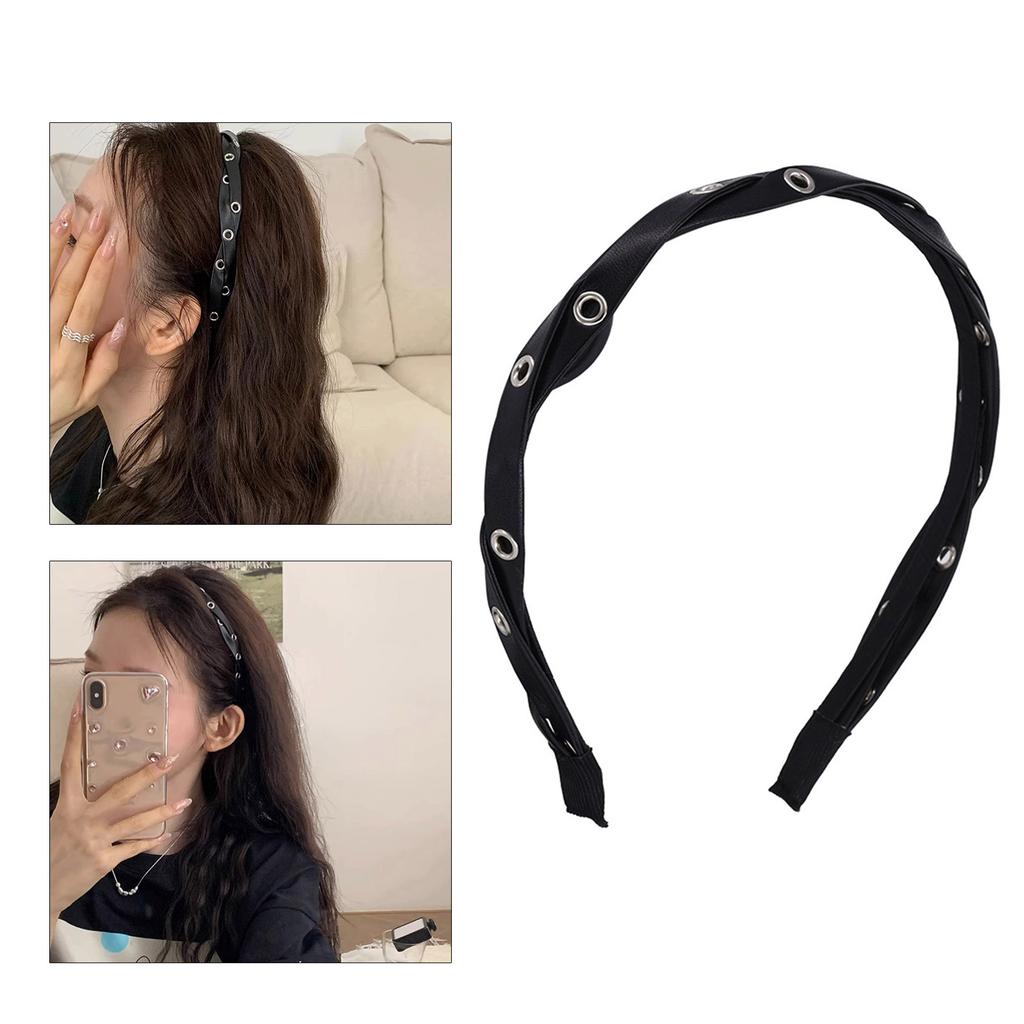 Harajuku Twisted Leather Washing Face Hairbands Soft Sports Yoga Headband for Woman Girls Makeup Hair Accessories