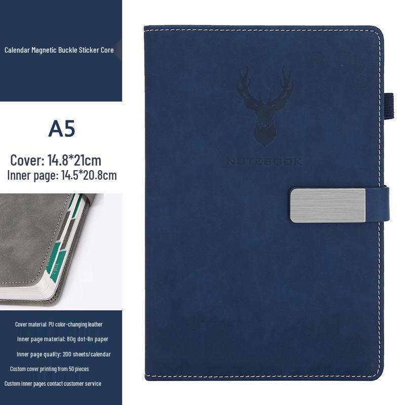 Customizable A5 Notebook & B5 Planner for Students and Business Meetings