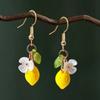 Acrylic Dangle Earrings Flower Fruit Hooks Earring Fashion Lemon Shaped Necklace  Summer