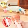 Easy One Button Cat Toy Controller Electric Ball Launcher, Interactive One-Click Recycling, Automatic Retractable Telescopic Teaser Plush Balls