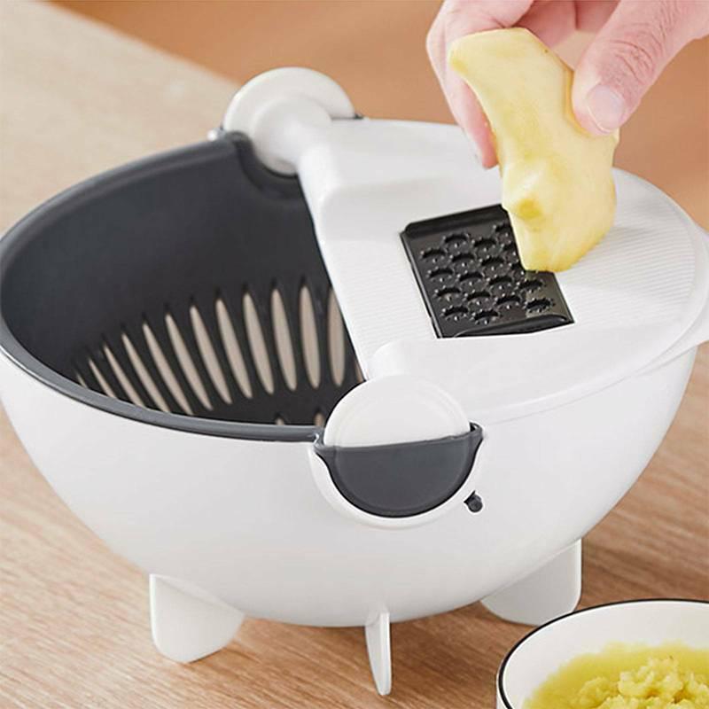 9 In 1 Household Multifunction Rotate The Vegetable Cutter Slicer Creative Kitchen Basket Tools