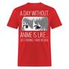 Day Without Anime Is Like Shirt Anime Lovers Gifts T-Shirt Size 3