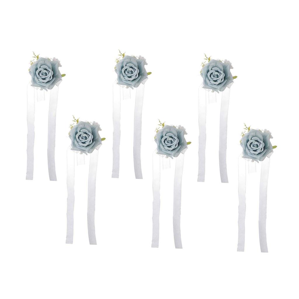 6Pcs Wrist Corsage Wristband Wedding Wrist Flower Party Graduation Wedding