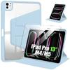 Coque + Verre Trempé pour iPad Pro 13" M4 M5 2024 2025, Etui Rotatif 360° avec Porte-Stylet - Bleu