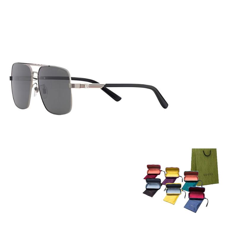 

GUCCI Logo Aviator Sunglasses Men s Black F чёрный