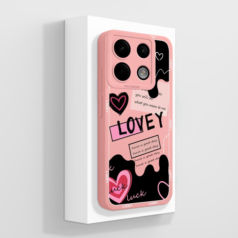 Case For POCO X6 Pro Various Style Candy Phone Cover For POCO X 6 Soft Liquid Silicone Camera Protection Shockproof Back Covers