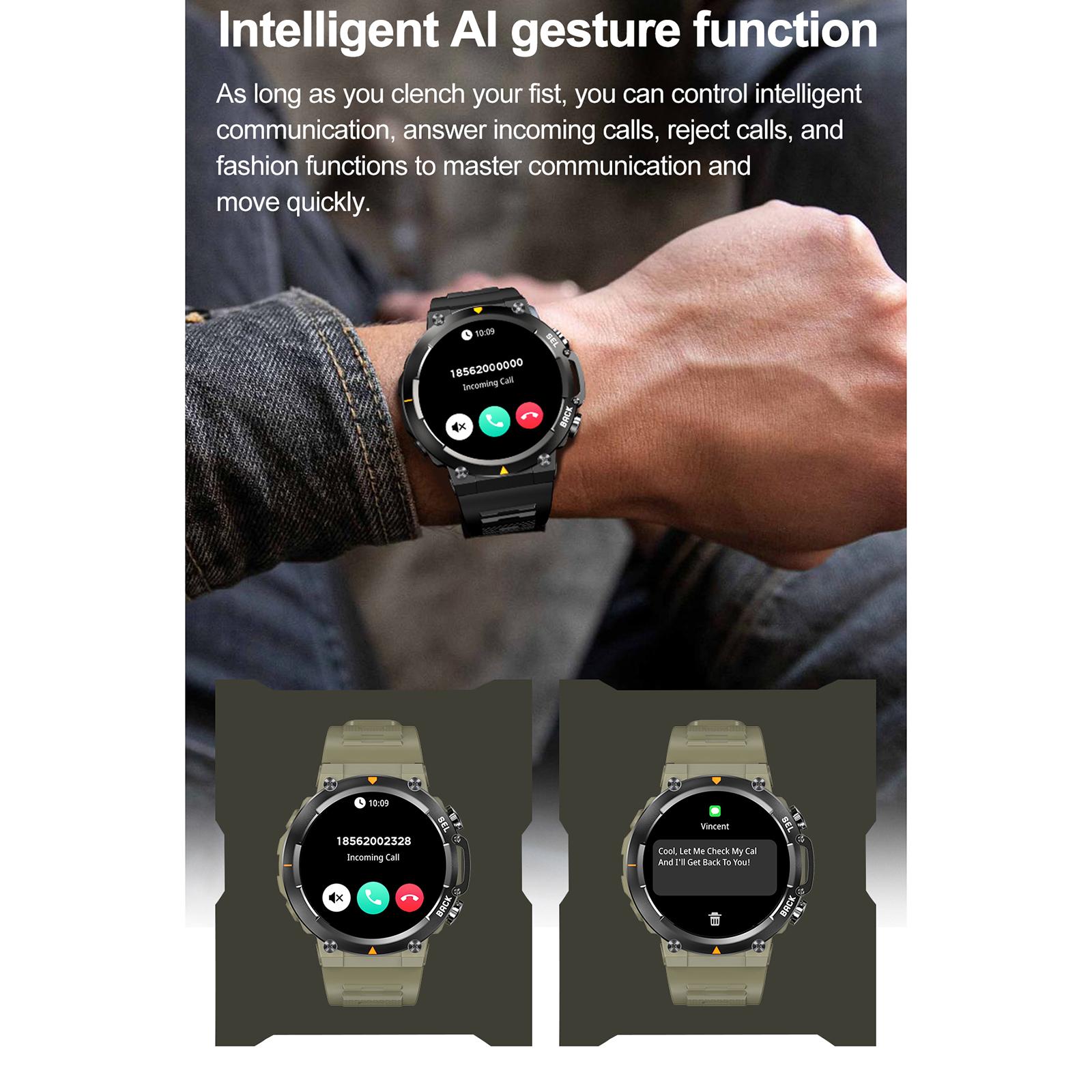 MAX18 смарт-браслет спортивные часы 1.43 дюйма AMLOED сенсорный экран управление жестами — фото 5