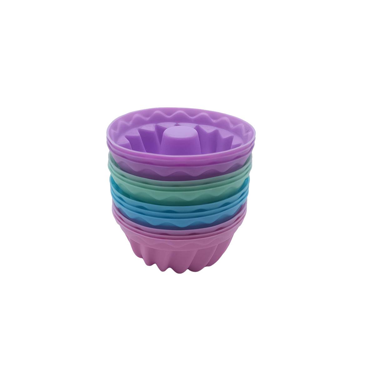 

12pcs Silicone Pumpkin Muffin & Cake Cups Set for Pudding Four Colors