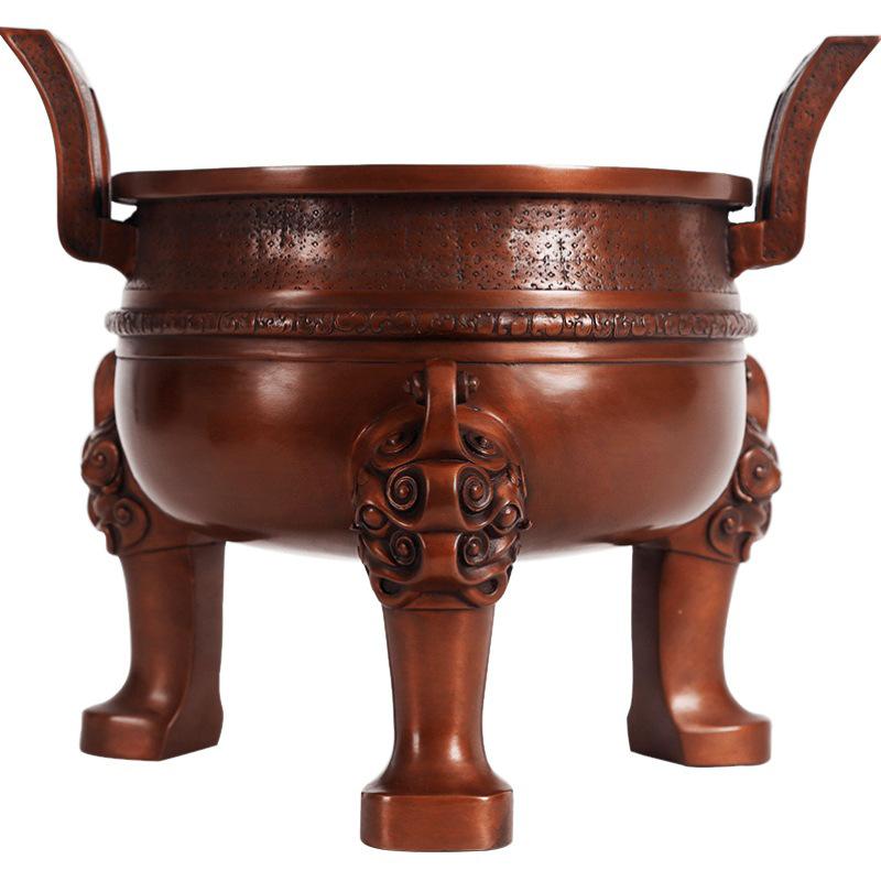 Warring States Period Cast Purple Chu Large Tripod Ornament Craft Living Room Office Home Decoration Copper