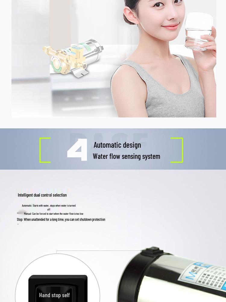 Edelstahl Automatische Druckerhöhungspumpe für Warm- & Kaltwasserhahn: 90/100/120/150W Ganzhaus-Rohrleitungsheizung.