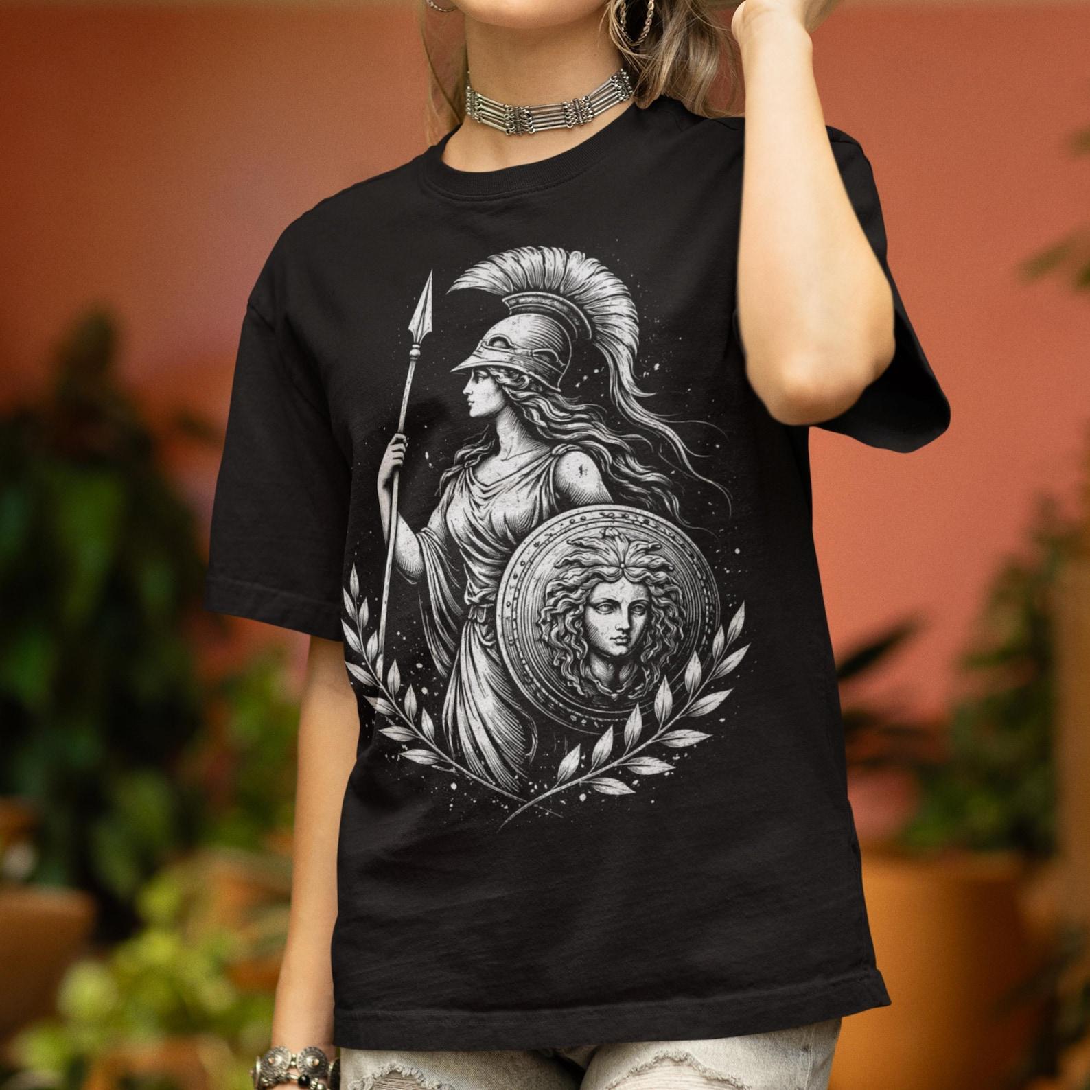 Athena Goddess Shirt: Greek Mythology T-Shirt | Athena Warrior Unisex Tee | Pagan Goddess of Wisdom | Divine Feminine Ancient Greece Gift 3XL