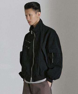 P.In.O High-Neck Flight Jacket - Black