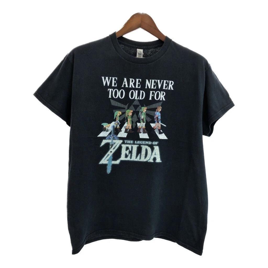 Gildan The Legend of Zelda Black Cotton T-Shirt Men s L Vintage Game Character 3XL