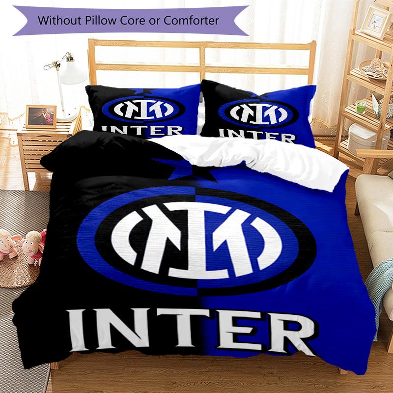 3pcs Football Team (8) Design Cover Set - HD Printed Bedding with 1 Cover and 2 Pillowcases - Perfect for Home and Dorm Decor