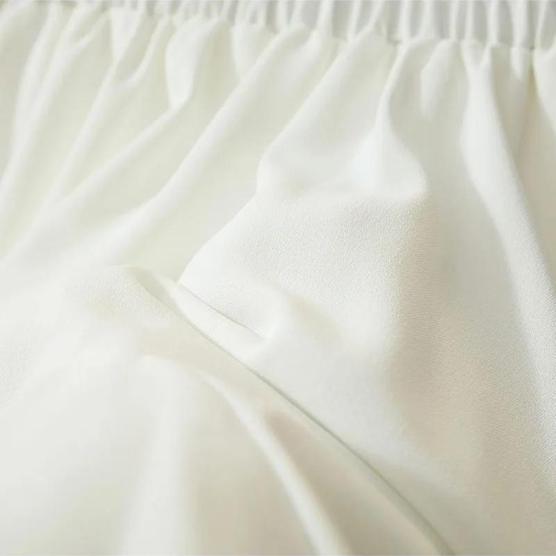 Einfarbiger lässiger kurzer Rock für Damen Mode Damen Hohe Taille Trompeten-Minirock Weiblicher elastischer Faltenrock