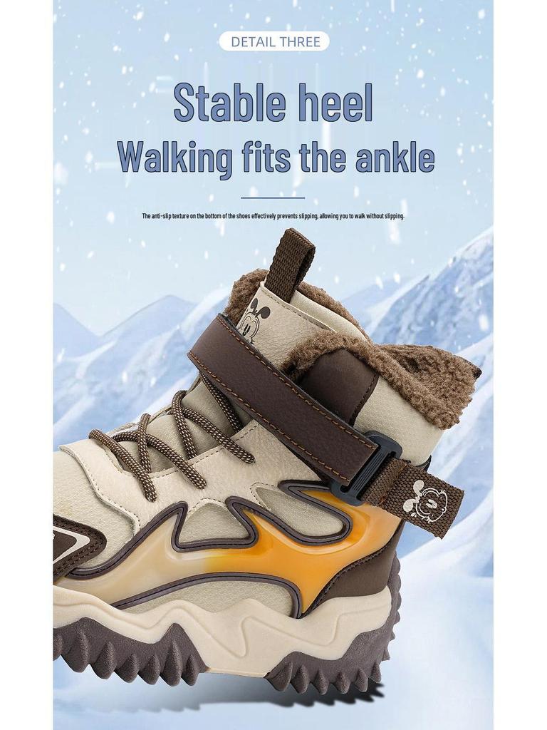 Bobodou Boys' & Girls' Non-Slip Warm Snow Boots for Kids