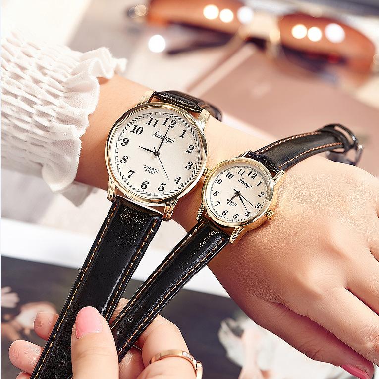 Couple Watch, Women'S Belt Electronic Fashion Men'S Watch Student Quartz Watch