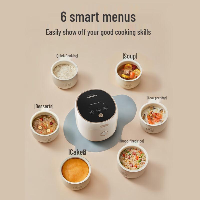 Olla Arrocera Oso 3L: Multifuncional, Antiadherente, Reserva Inteligente, Ideal para 1-3 Personas.