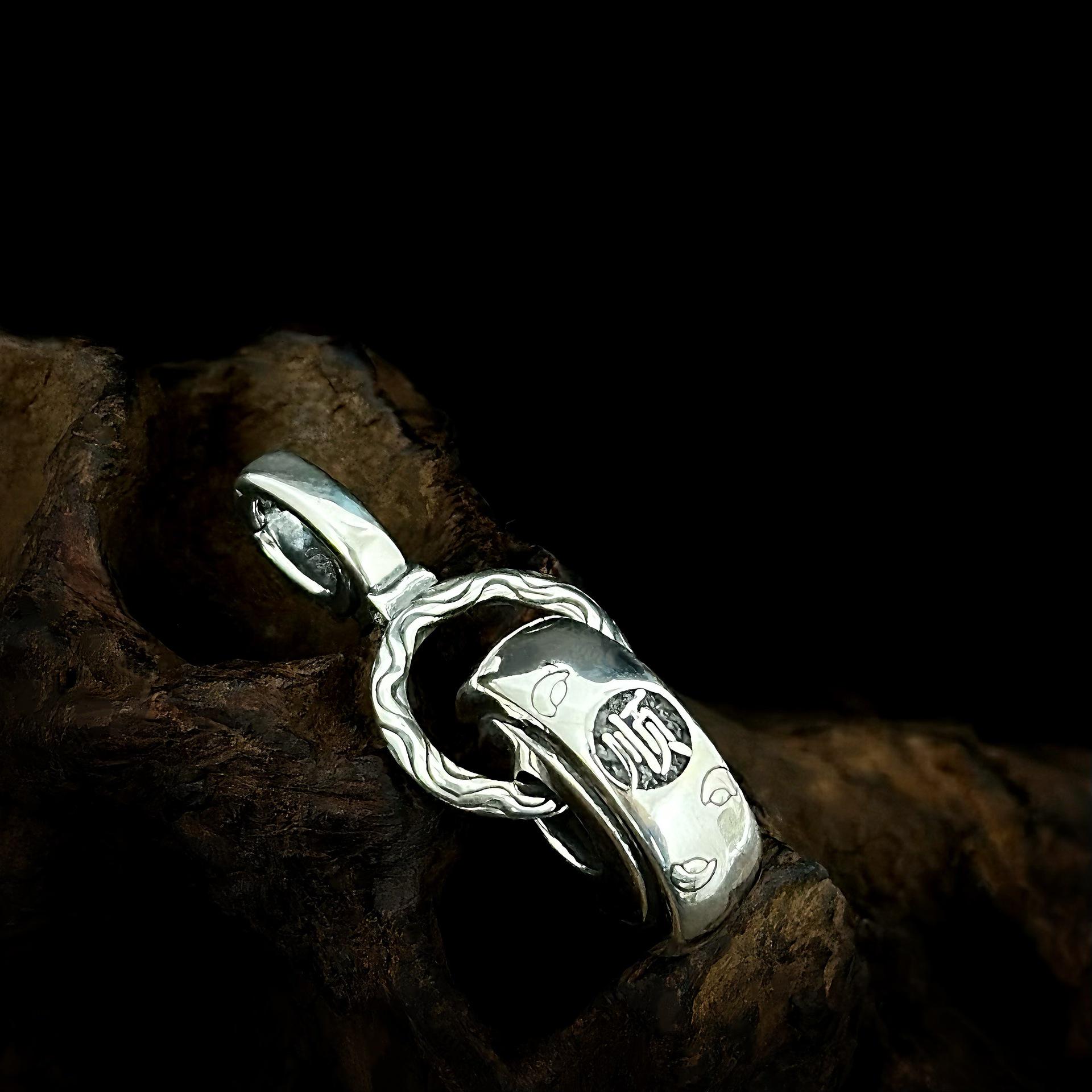 Кулон  Бусины Удачи  из стерлингового серебра S925 - Путь к Успеху, Китайский стиль, Унисекс 925 Silver