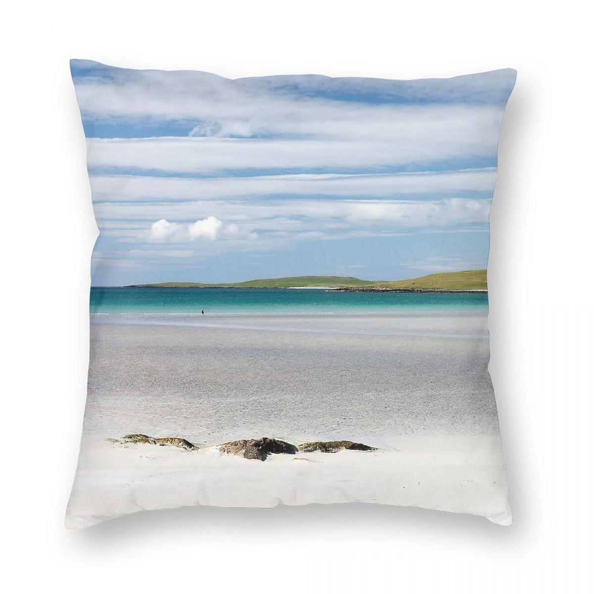 Clachan Sands North Uist Square Pillowcase Polyester Linen Velvet Printed Zip Decor Home Cushion Cover 30cmx30cm