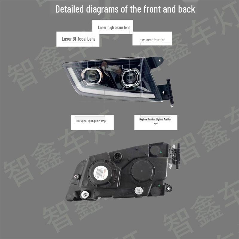 Shacman C7H Modified Dual-Lens G7 Ultra-Bright All-LED G5 Headlight Assembly