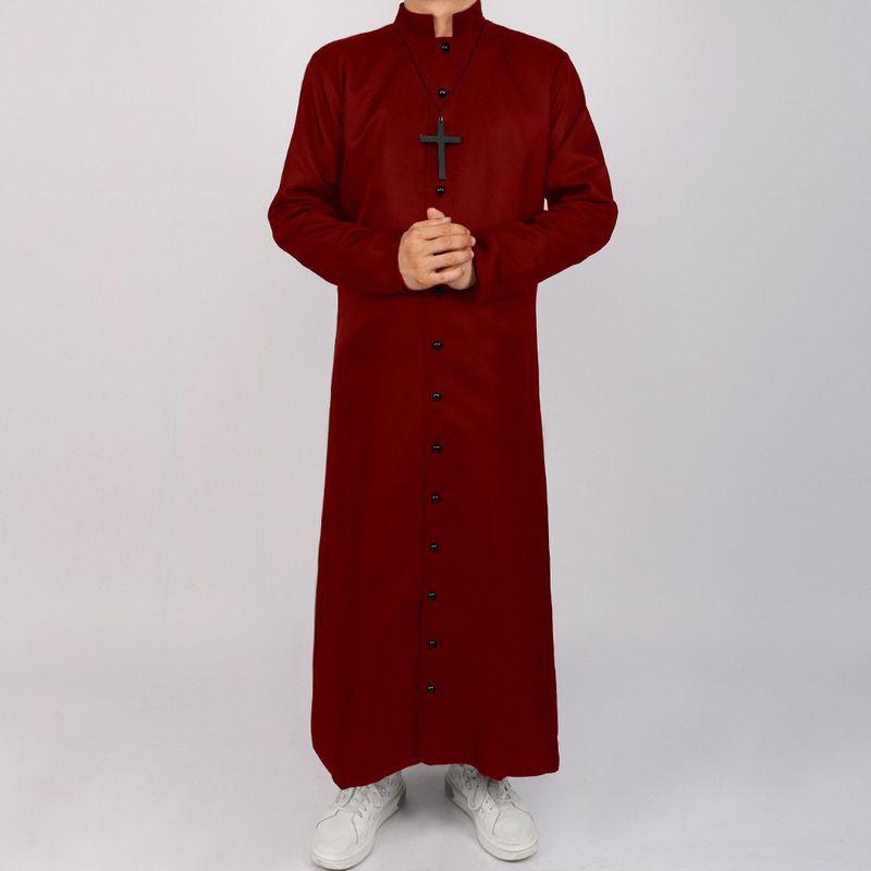 Amazon Halloween Priest Costume Godfather Cosplay Costume Medieval 5-Color Priest Role-Playing Cosplay Outfit