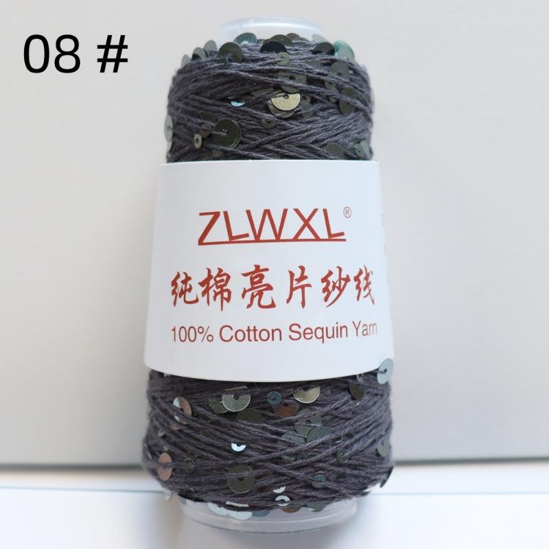 1000g /3200M 100% Cotton Yarn 6mm+3mm Special Sequin Yarn DIY Knitted Garment Accessories Rag Doll Knitting Yarn