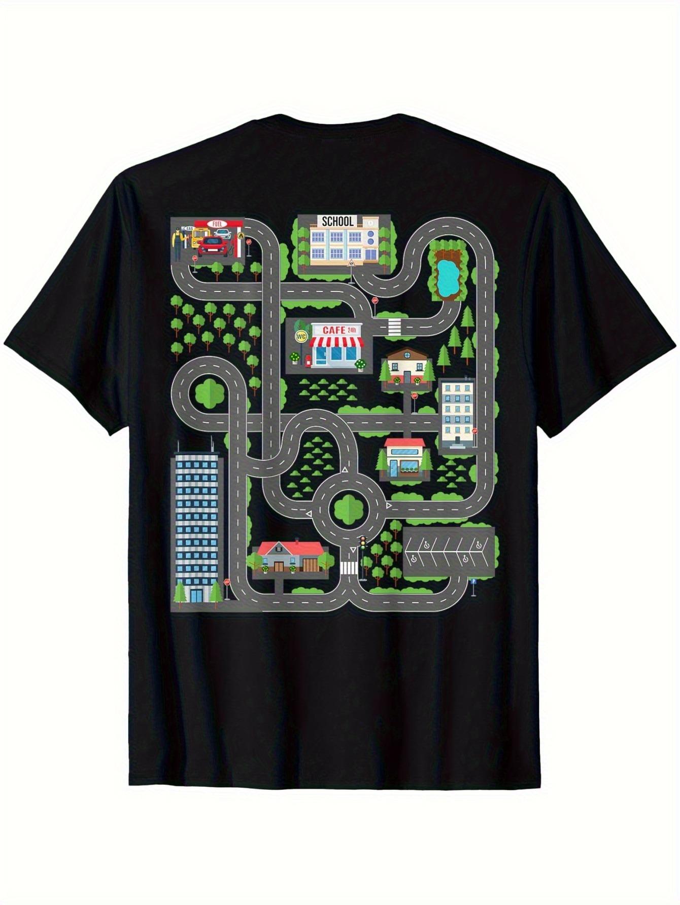 T-Shirt y2k Racing Track T Black/Green L