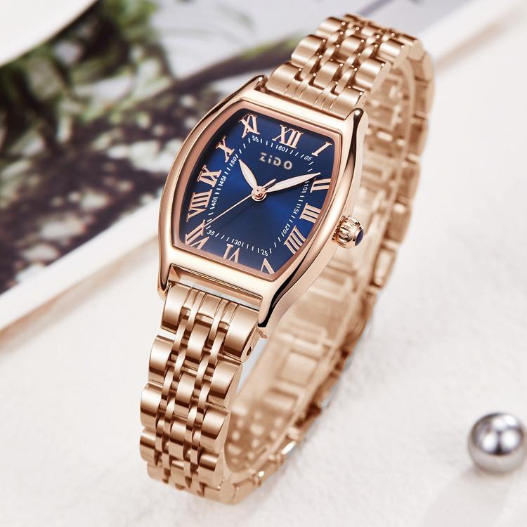 Watch Women'S High-Value Fashion Temperament Light Luxury High-End Quartz Luminous Wine Barrel-Shaped Women'S Watch