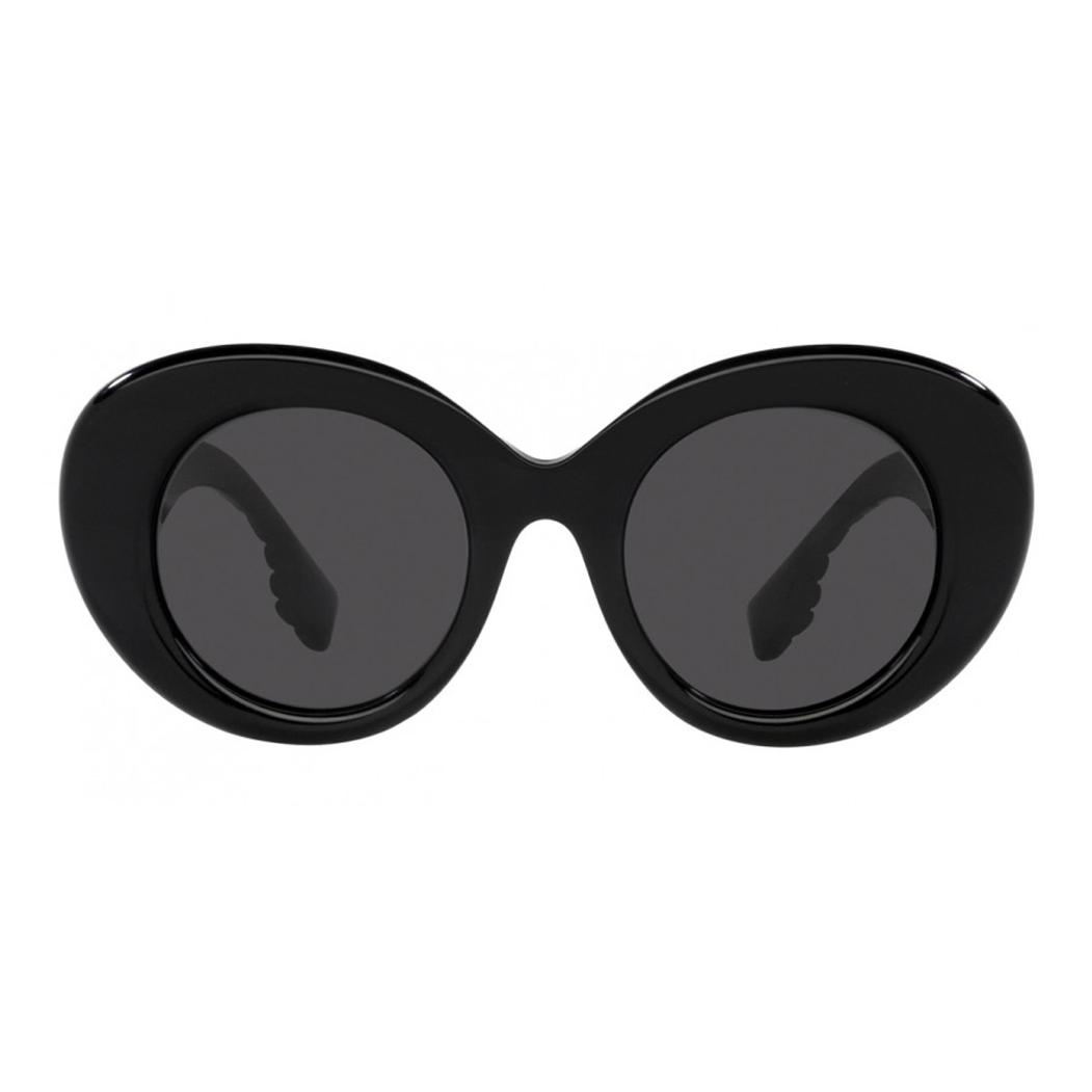 

Burberry logo on the side plastic irregular sunglasses women s black 49 чёрный