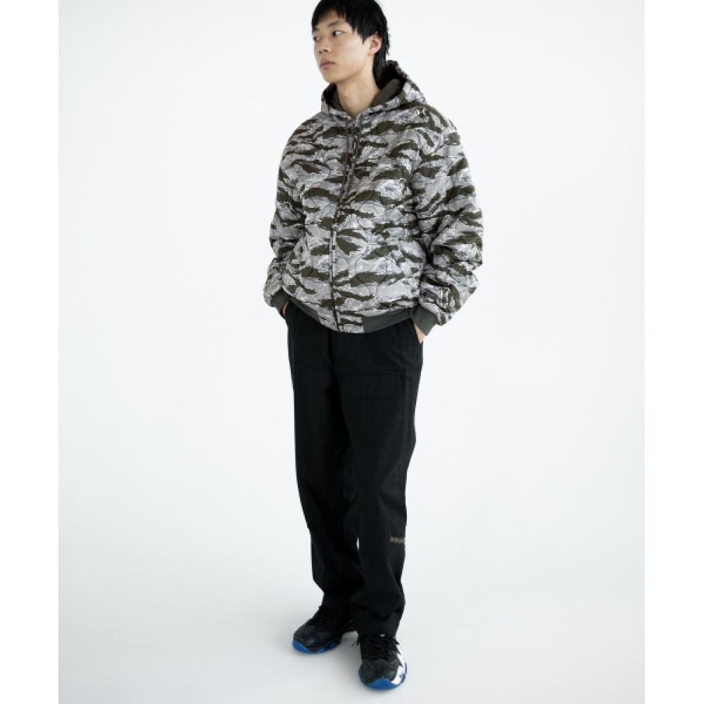 Thisisneverthat Quilted Hooded Jacket Olive