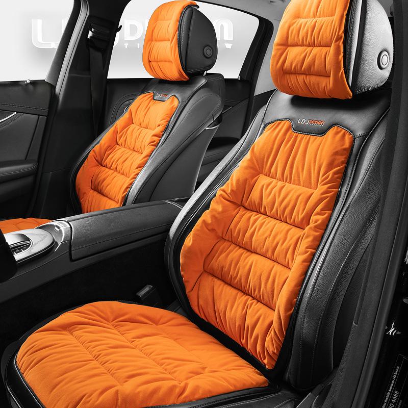 Winter Minimalist Plush Car Seat Cushion - Thickened for Warmth