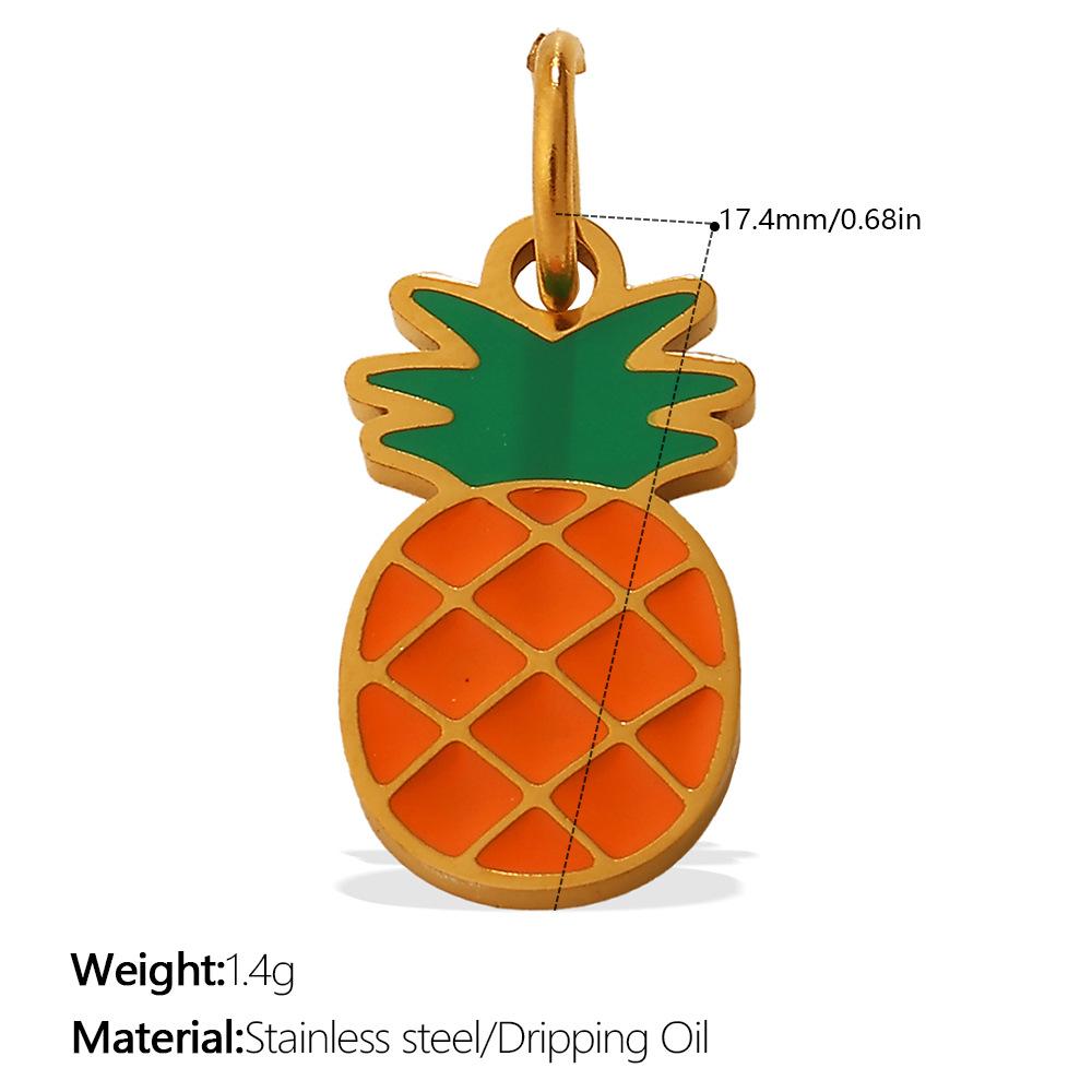 Dopamine Feng Shui Fruit Lemon Slices Oil Drip Necklace Bracelet Accessories Fresh Wind Pendant