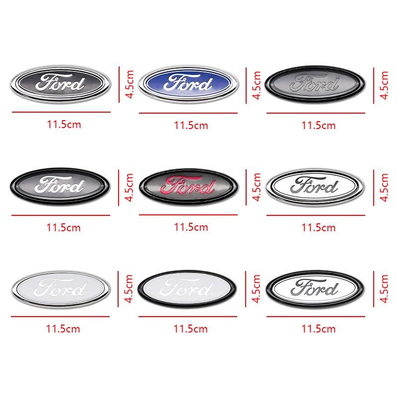 11.5X4.5cm Car Logo Rear Trunk Emblem Sticker Accessories For Ford Bronco Everest Thunderbird Mustang Mach-E GT Badge Decoration