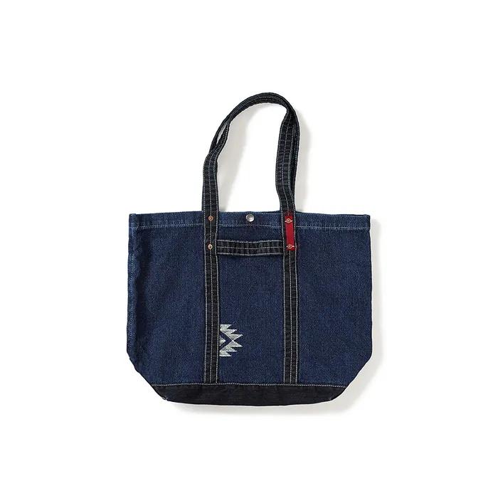 Vintage denim tote bag / Canvas indigo